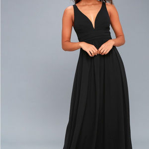 Lulus Leading Role Black Maxi Dress